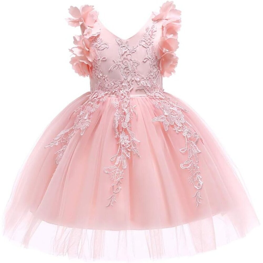 Big/Little Girl Flower Lace Bridesmaid Wedding Party Dresses
